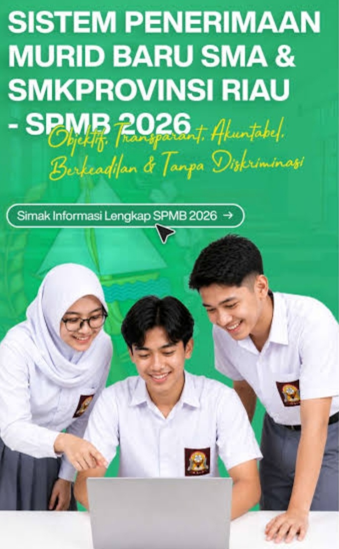Hasil SPMB Riau Diumumkan, 70.616 Calon Murid Diterima di Sekolah Negeri