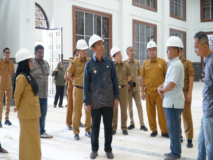 Bupati Dan Wakil Bupati Kampar Tinjau PROYEK Islamic Center , Target Rampung 18 Maret 2026